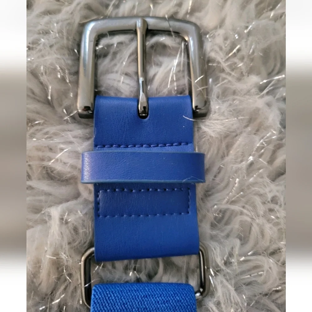 NEW Nike Baseball Belt Adjustable Blue Elastic Buckle 20” To 34” Youth Sports